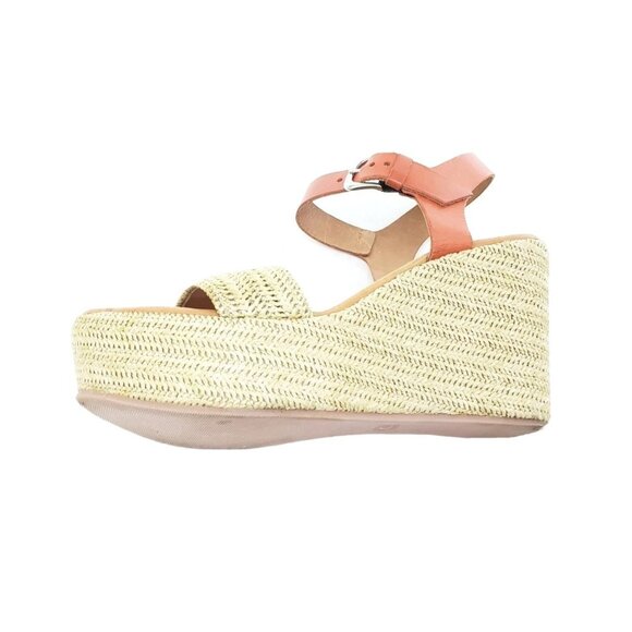 Ron White Shelly Womens Raffia Wedge Sandals Leather Ankle Strap EU 40 US 9.5-10 - Picture 6 of 11